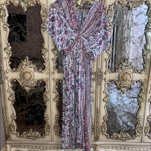 Olivaceous Multicolor Floral Maxi Dress